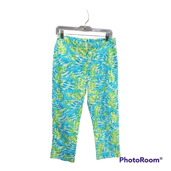 Lilly Pulitzer Capri Pants 6 Gator time vivid colors - Picture 1 of 4